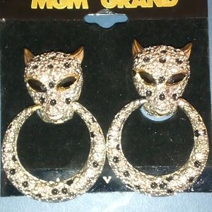 NWT Vintage Leopard Earrings